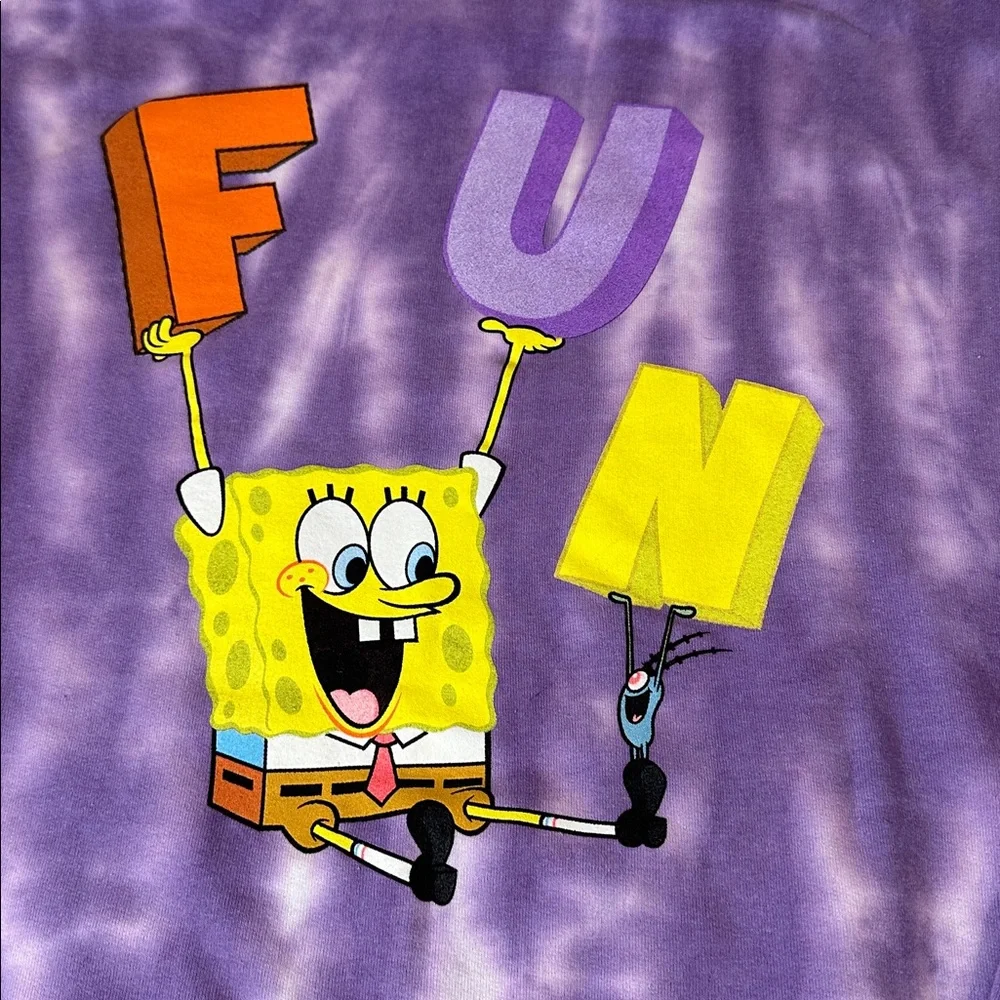 SPONGEBOB URBAN OUTFITTERS COLLAB “FUN” PLANKTON MENS TIE DYE HOODIE